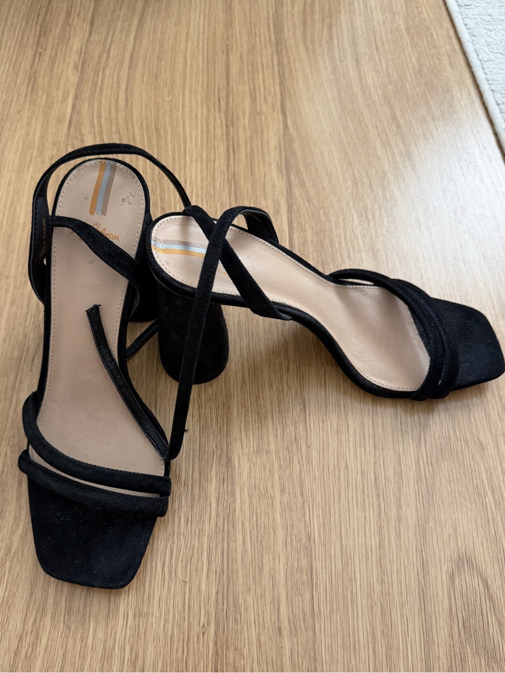 Sam Edelman Classic Black Strappy Block Heel Sandals